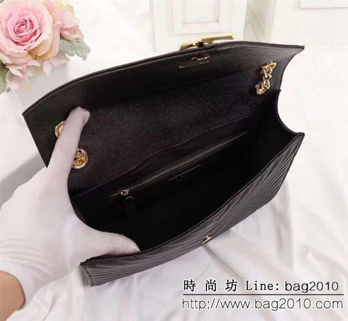 YSL聖羅蘭 經典款 互扣式球紋金屬YSL標誌 原版球紋皮肩背包 26588 YAS1185